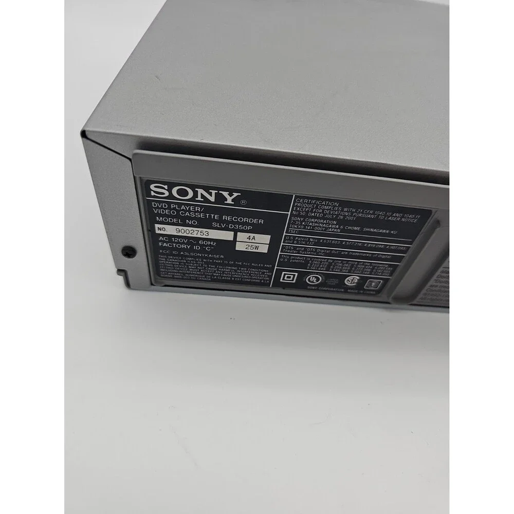 Sony SLV-D350P DVD/VCR Combo Player VHS Recorder Tested NO REMOTE!